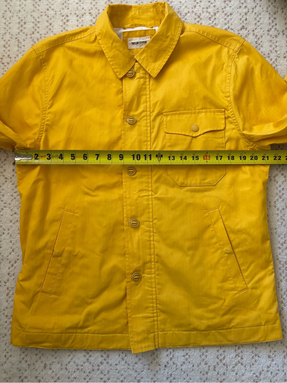 Taylor Stitch Watts Chore Utility Rugged Outdoor Waxed Jacket Canary Size 40/M - Picture 12 of 16